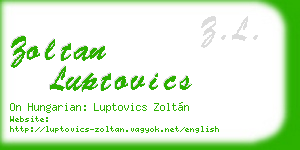 zoltan luptovics business card